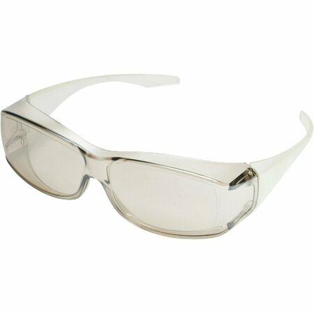 SAFETY WORKS Over Glasses Clear Frame Safety Glasses with Clear Lenses 10120138
